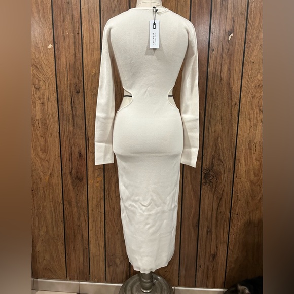 NEW!! Women's Dynamite Ribbed Cut Out Bodycon Dress, Size L - Picture 4 of 6